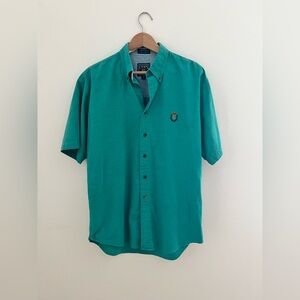 Ralph Lauren Teal Short-Sleeve Button-Down Shirt